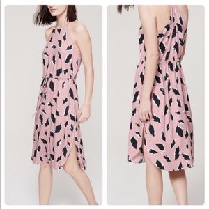 Ann Taylor LOFT dusty rose leaf dress